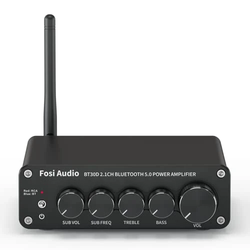 Limited-time offer: Fosi Audio BT30D Bluetooth 5.0 Stereo Audio Receiver Amplifier 2.1 Channel Mini Hi-Fi Class D Integrated Amp 50 Watt x2+100 Watt for Home Outdoor Passive Speakers/Subwoofer Powered Subwoofer from $71.99 to $67.49 (save 6%)