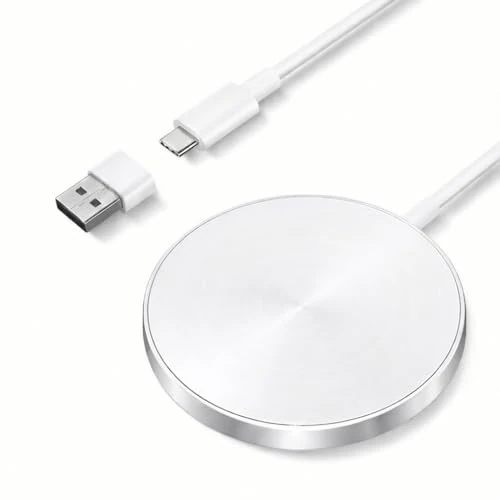 Caricatore wireless per iphone Magnetico, Base di Ricarica Wireless Rapida per iPhone Serie 17/16/15/14/13/12 e AirPods 4/3/2/Pro con Doppia Porta di Ricarica (Alimentatore non incluso)