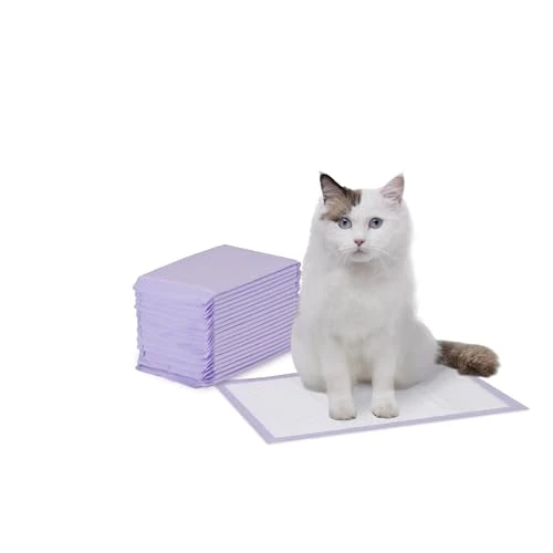 Offre limitée : Amazon Basics Lot de 20 Tapis pour bac de litière pour Chat, sans Parfum, Violet, Blanc de 21.33 € à 18.13 € (15% de remise)