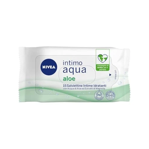 NIVEA Intimo Aqua Aloë vochtinbrengend ondergoed, 12 stuks à 15 doeken, biologisch afbreekbaar