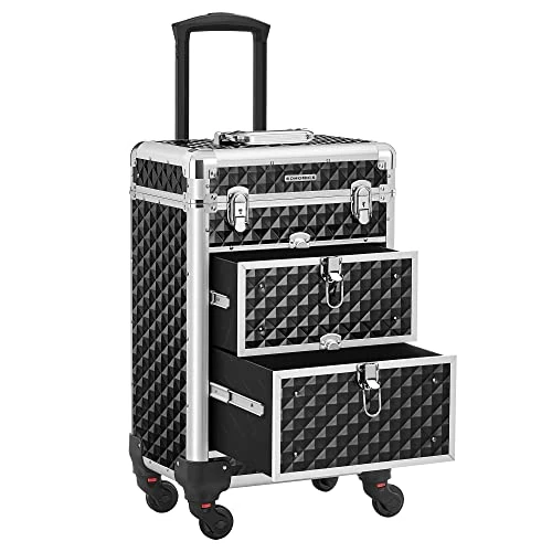 Zeitlich begrenztes Angebot: SONGMICS Kosmetikkoffer, 2-in-1 Trolley, abschließbar, 34 x 24 x 56 cm von 75.99 € auf 64.59 € (15% Rabatt)