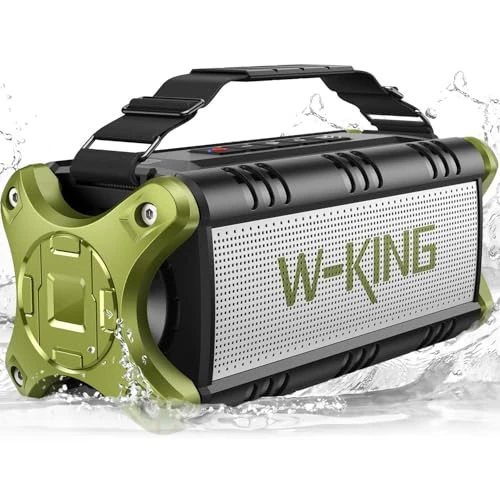 Oferta limitada: W-KING 90W MAX 50W RMS Altavoz Bluetooth Potente, Portátil Exterior Impermeable Speaker Bluetooth, Bajo Profundo, IPX6 Waterproof, 40h de Reproducción, AUX, Banco de energía, EQ, NFC, Tarjeta TF de 99.99 € a 99.99 € (ahorro 0.00%)