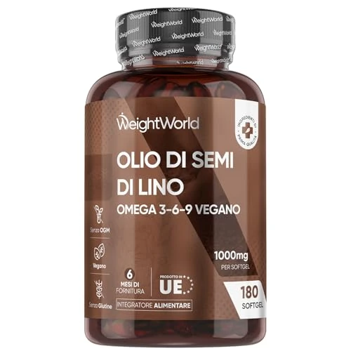 Offerta a tempo: Olio di Semi di Lino in Softgel, Vegano — 5% da 18,99 € a 18,00 €