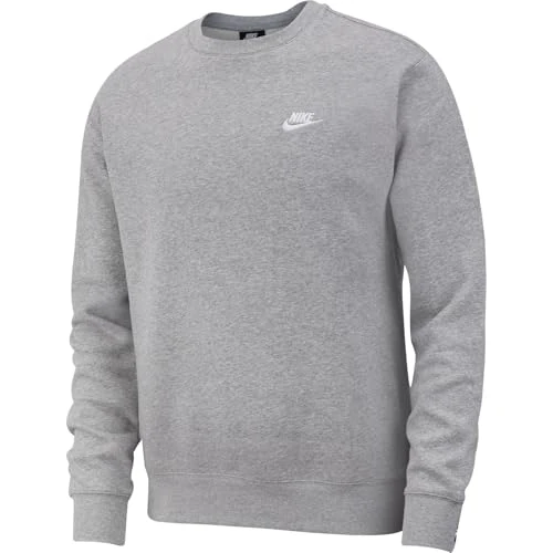 Offerta a tempo: Nike Club CRW BB Felpa Felpa da Uomo, Uomo, Dk Grey Heather/White, XXL - 50% da 59.99 € a 29.95 €