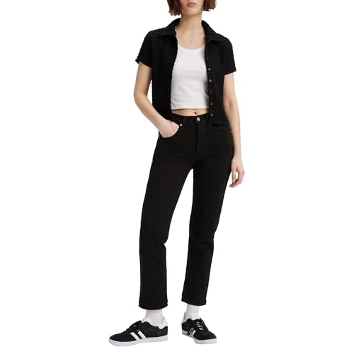 Limitiertes Angebot: Levi's Damen 501® Crop Jeans,Black Heart,27W / 30L von 110.00 EUR auf 60.27 EUR (Spare 45%)