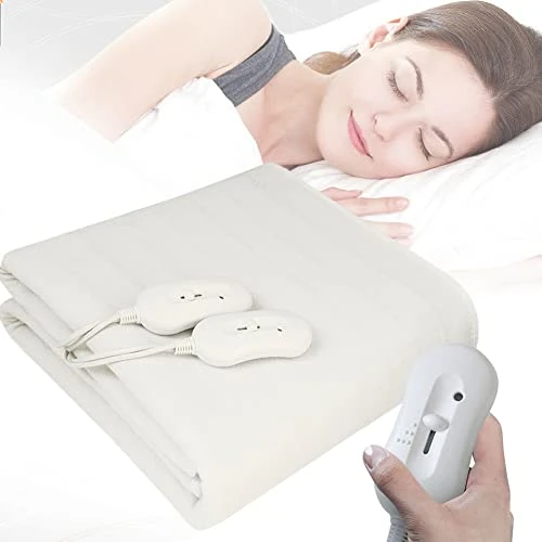 Limited offer: Bakaji Polyester Fabric Thermal Electric Blanket, Electric Heated Blanket with Remote Heating for Triple Bed Heat Setting(160x140cm Double) from 33.16 EUR to 29.75 EUR (save 10%)