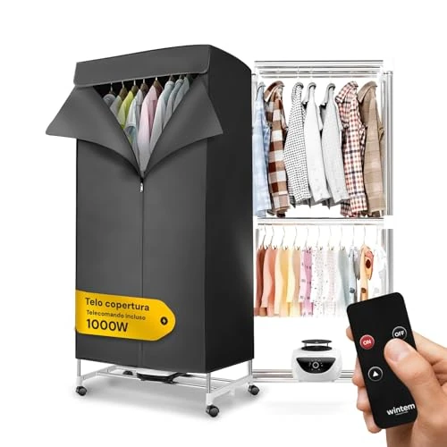 Dryeroon Cube Suszarka Elektryczna na na gorące powietrze Kabina Stalowa Szafa ze Stojak Suszarka Przenośna Potężny i Silny 1000W Suszarka