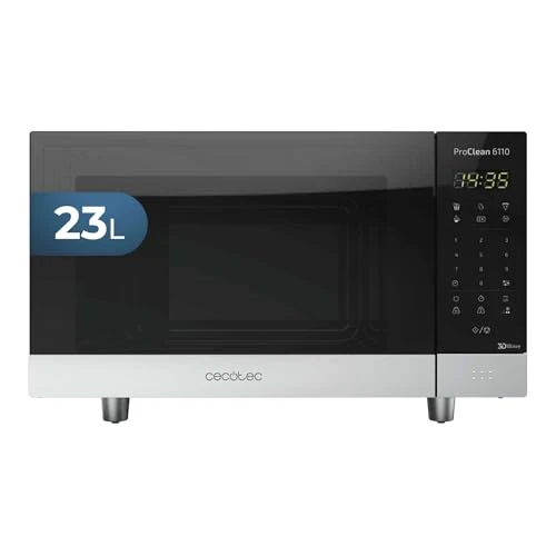 Offerta a tempo: Cecotec Forno a Microonde nero ProClean 800 W, 23 litri, Rivestimento Ready2Clean per una migliore pulizia, pannello di controllo e tecnologia 3DWave, controllo touch, acciaio inossidabile - 12% da 74.90 € a 65.90 €