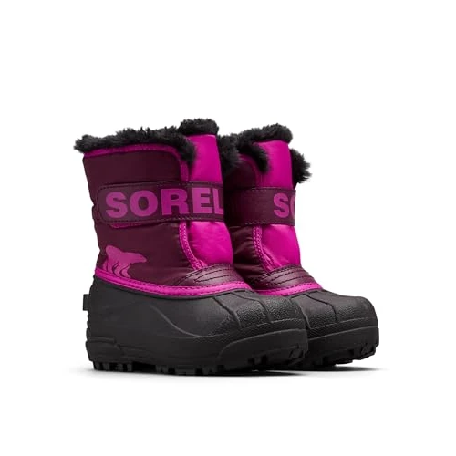 Limited offer: Sorel Youth Unisex Little Children's Snow Commander Boots - Purple Dahlia, Groovy Pink - Size 8 from 59.99 EUR to 40.48 EUR (save 33%)