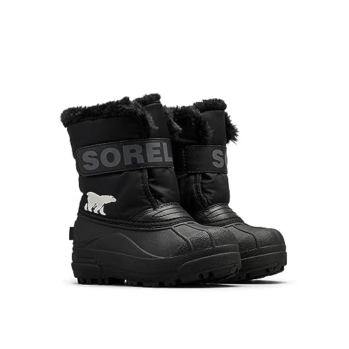 Sorel Snow Commander Boot, Botas de invierno, Unisex niños, Black Charcoal Toddler Collection 2023, 31 EU