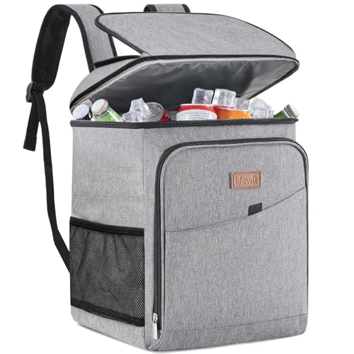 Offerta a tempo: Lifewit Zaino Frigo Termico, Grande Borsa Frigo Zaino Portatile, Cestini e Panieri da Picnic, Zaini Termica porta Pranzo per Mare, Spiaggia, Viaggio, Campeggio, Grigio, 26L - 24% da 41.99 € a 31.99 €
