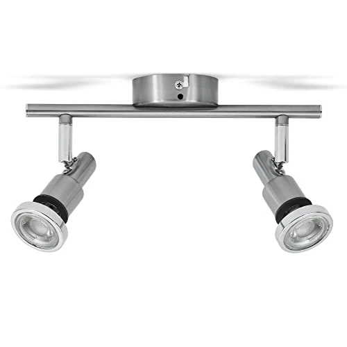 Oferta limitowana: B.K.Licht Lampa sufitowa LED, obrotowa, do łazienki, 5 W, GU10 LED, ciepła biel, 3000 K, reflektor do kuchni, salonu i sypialni, punktowa, metalowa, 230 V, IP44 z 133.42 zł na 133.42 zł (oszczędź 0.00%)