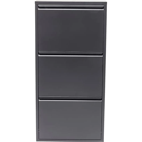 Offerta a tempo: Kare Design scarpiera Caruso, 3 scomparti basculanti, antracite, 6 paia di scarpe, 103x50x14cm, sottile, guradaroba, corridoio - 0.00% da 126.48 € a 126.48 €