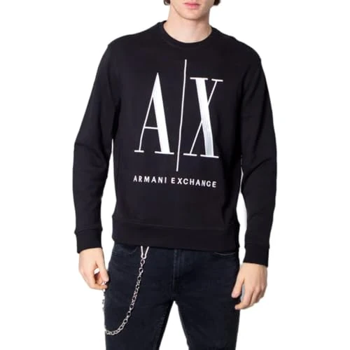 Armani Exchange Men's Icon Project Sweatshirt, Black (Black 1200), Large
