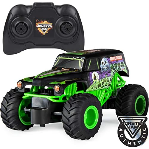 MONSTER JAM- Grave Digger Radiocomandato Realistico Mostro in Scala 1:24, 2.4 GHz, dai 4 Anni in su, Single, Vari Colori, 5.88 inches, 6044955