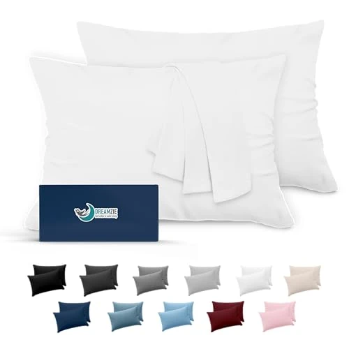 Limitiertes Angebot: Dreamzie Kissenbezug 50x70 Weiß 2er Set Mikrofaser Oeko-TEX Zertifiziert Kopfkissenbezug 50x70 Weich von 9.99 EUR auf 8.49 EUR (Spare 15%)