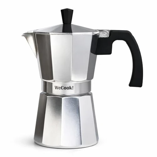 Offerta a tempo: WECOOK! Paola Caffettiera Italiana in Alluminio, Moka Tradizionale, Espresso, 12 Tazze di caffè, Guarnizione in Silicone, Valvola di Sicurezza, Vitroceramica, Gas, Elettrica - 12% da 34.72 € a 30.53 €