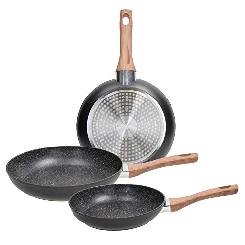 Offerta a tempo: Tognana Great Stone, Set 3 Padelle 20/24/28 cm, Alluminio, Nero - 20% da 44.90 € a 35.99 €