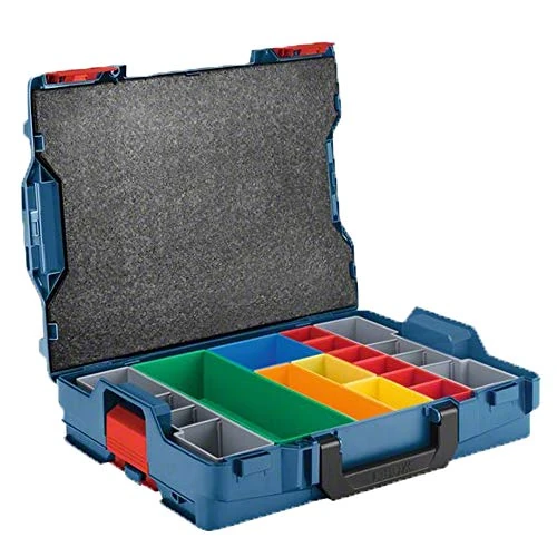 Bosch Professional coffret de transport L-BOXX (poids supportable jusqu’à 100 kg) + set de casiers Inset-Box 13 pièces pour L-BOXX