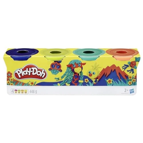 Oferta limitada: Play-Doh Pack de 4 Botes de Plastilina No Tóxica en Colores Silvestres, Manualidades y Actividades Creativas, Niños y Niñas de 2 Años o Más de 12.54 € a 4.65 € (ahorro 62.92%)