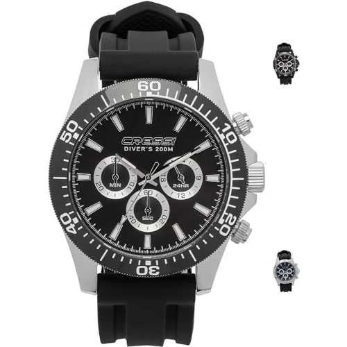 Offerta a tempo: CRESSI Nereus, Orologio Cronografo Analogico Professionale Subacqueo 200 m/20 ATM Unisex Adulto, Nero/Nero, Taglia Unica - 0.00% da 158.99 € a 158.99 €