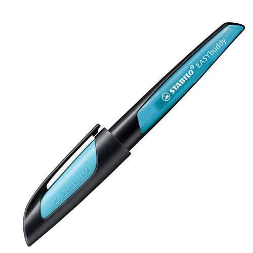 Limited offer: Ergonomic School Fountain Pen - STABILO EASYbuddy - M Nib - Black/Sky Blue from 17.66 EUR to 13.07 EUR (save 26%)