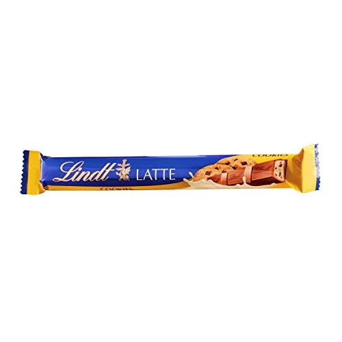 Lindt Lindor Snack Barretta di Cioccolato al Latte e Biscotti, Formato 38g