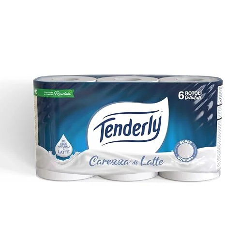 Tenderly Carezza di Latte Soft Toilet Paper, 6 Rolls