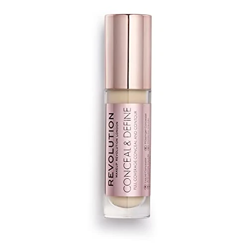 Offerta a tempo: Revolution Conceal & Define Concealer, Correttore per Makeup Viso Leggero, Copertura Totale a Lunga Durata, C6.5, 4g - 14% da 4.99 € a 4.30 €