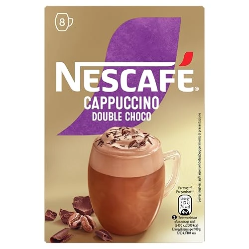 Offerta a tempo: NESCAFÉ - Cappuccino Double Choco Solubile con Cacao - 8 Bustine — 30% da 3,99 € a 2,79 €