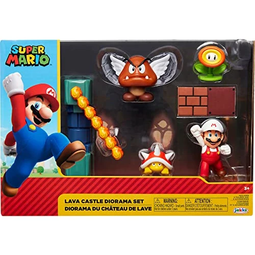 Offerta a tempo: Nintendo - Diorama Super Mario Castello di lava, include Mario e i personaggi del videogioco, idea regalo per bambini e collezionisti, consigliato dai 3 anni in su - 34% da 22.87 € a 14.99 €