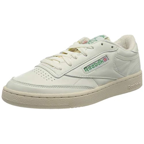 Zeitlich begrenztes Angebot: Reebok Herren Club C 85 Vintage Sneaker, Top Chalk Paperwhite Glen Green, 40.5 EU von 120.00 € auf 81.95 € (32% Rabatt)