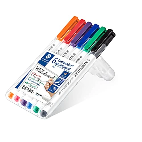 Offerta a tempo: STAEDTLER Lumocolor 301 Pennarelli lavagna bianca – 6 colori, 1,0 mm - 37% da 15.86 € a 10.00 €