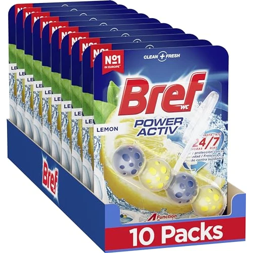 Bref Power Active Lemon Toilet Hanger – Pack of 10