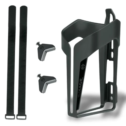Offerta a tempo: SKS GERMANY ANYWHERE VELOCAGE portaborraccia, accessori per biciclette (portaborraccia per biciclette, incluse cinghie per tubi con un diametro fino a 80 mm, portaborraccia sicuro), nero opaco - 0.00% da 18.63 € a 18.63 €