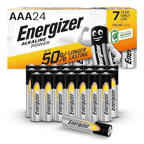Oferta limitada: Energizer Alkaline Power - Pilas AAA (Paquete de 24) - 1,5V Baterías Alcalinas - para Aparatos Domésticos y Electrónicos - Embalaje 100% reciclable - 7 años de Vida útil [Exclusivo en Amazon] de 15.49 EUR a 15.49 EUR (ahorro 0%)