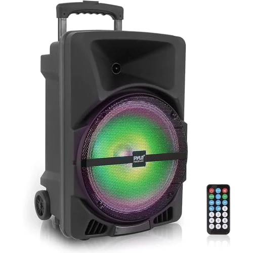 Tijdelijke aanbieding: Pyle Bluetooth Luidsprekersysteem - Draagbare Speaker met Wielen - 1200W - Binnen en Buiten DJ Stereo Luidspreker - USB, MP3, AUX 3,5mm Ingang - Knipperende Partylamp - FM Radio van 148.54 EUR naar 148.54 EUR (korting 0%)