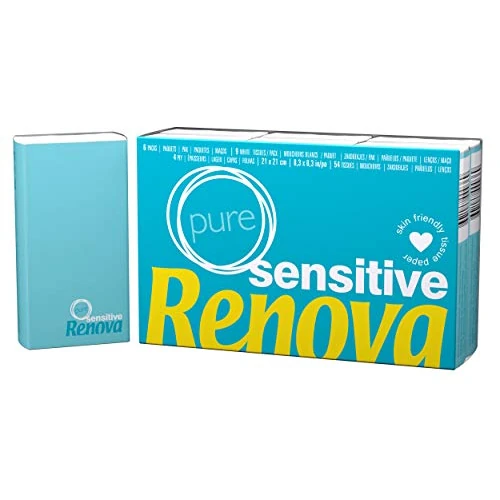 Renova Sensitive Pure Handkerchiefs - 6 Packs White Handkerchief