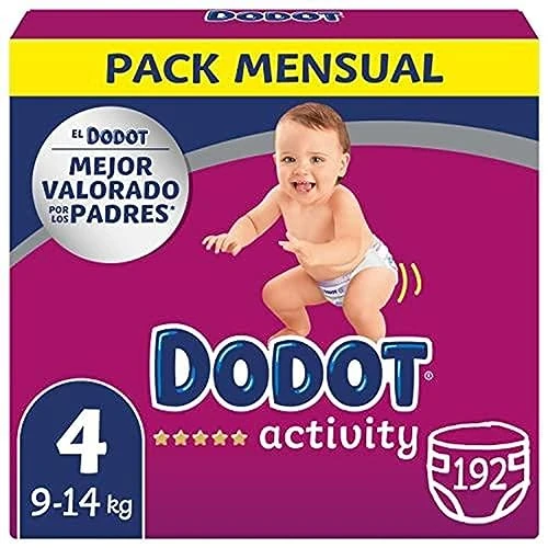 Limited offer: Dodot Activity Baby Diapers Size 4 (9-14 kg), 192 Diapers with Tougher Fit from 33.22 EUR to 33.22 EUR (save 0%)