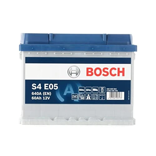 Bosch S4E05 akumulator samochodowy, 60A/h, 640A, technologia EFB, przystosowany do pojazdów z systemem start/stop