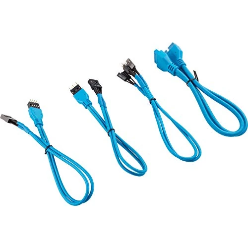 Offre limitée : Kit d’extension gainé pour panneau avant CORSAIR Premium 30 cm, Bleu de 22.90 € à 22.90 € (0.00% de remise)
