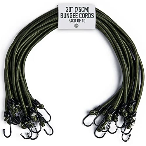 Tijdelijke aanbieding: Pluvios - 75 cm - Robuuste bungeekoorden met haken - 10 stuks - keuze uit afmetingen - multifunctionele elastische bungeeriemen voor bagagekoorden, kamperen - weerbestendig en UV-bestendig van 18.13 € naar 18.13 € (0.00% korting)