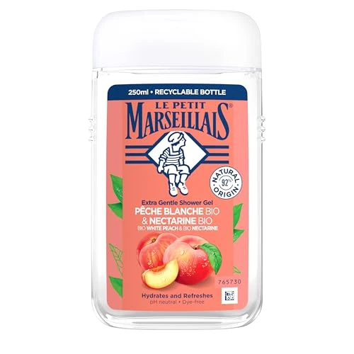 Offerta a tempo: Le Petit Marseillais Extra Gentle Shower Gel Organic White Peach And Organic per uso quotidiano, formato pratico - 56% da 8.60 € a 3.80 €