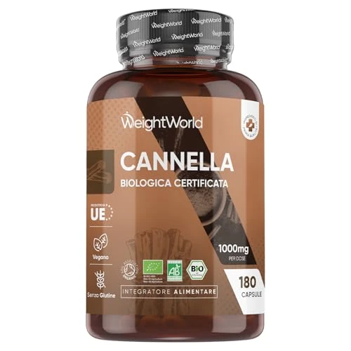 Zeitlich begrenztes Angebot: BIO Zimt Ceylon Kapseln - 1000mg Ceylon Zimt Gemahlen Pulver pro Tagesdosis - 180 Zimtkapseln für 3 Monate - Aus Sri Lanka - Frei von Gluten, Zusatzstoffe & Laktose - WeightWorld von 17.99 € auf 9.99 € (44% Rabatt)