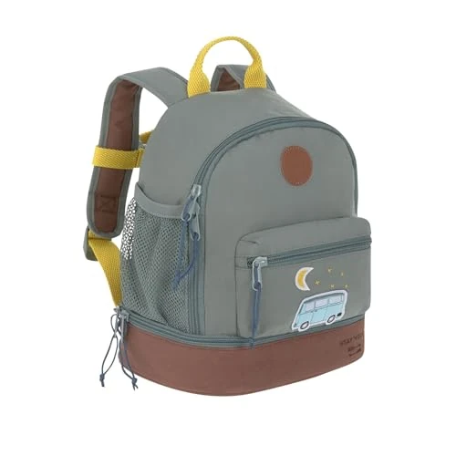 Offerta a tempo: LÄSSIG Zaino per bambini con fascia toracica Zaino asilo 27 cm, 6,5 litri, 3 anni/Mini Backpack Adventure Bus - 23% da 44.95 € a 34.41 €