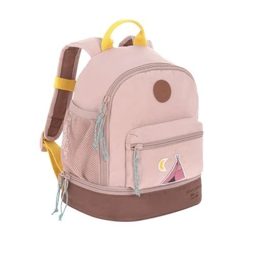 Offerta a tempo: LÄSSIG Zaino per bambini con fascia toracica Zaino asilo 27 cm, 6,5 litri, 3 anni/Mini Backpack Adventure Tipi - 36% da 44.95 € a 28.79 €