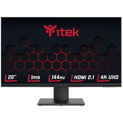 Tijdelijke aanbieding: Itek GGF-monitor - 28 inch plat, 3840 x 2160 4K UHD, snel IPS-paneel 144Hz, 1ms OD-reactie, 2xHDMI 2.1 en 2xDP-aansluitingen, HDR, adaptieve synchronisatie van 377.23 € naar 377.23 € (0.00% korting)