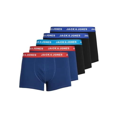 Tijdelijke aanbieding: JACK & JONES Jaclee Trunks 5 Pack heren Boxershorts (5-Pack) van 40.26 EUR naar 18.52 EUR (korting 54%)