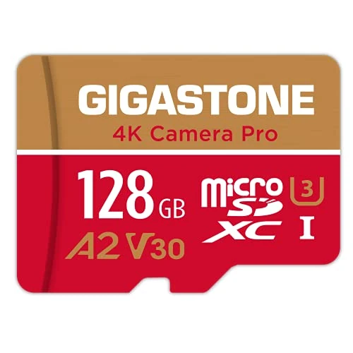 Offerta a tempo: [5 Anni Recupero Dati Gratuito] GIGASTONE Scheda di Memoria 128 GB, 4K Camera Pro, Velocità fino a 100 MB/s, per GoPro, DJI, Drone, 4K Video A2 V30 U3 MicroSDXC con Adattatore - 0.00% da 54.99 € a 54.99 €