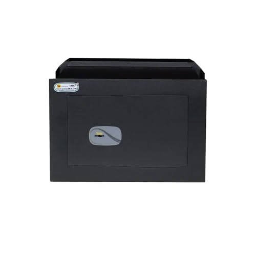 Yale Cassaforte Certificata da Muro con Chiave Y3200420, Nera, Dimensione 27x39x20 cm, 2 Catenacci Orizzontali, 1+1 Catenacci Verticali, 100% Made In Italy